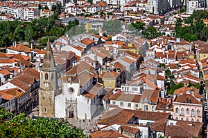 Tomar, Portugal. The city of Tomar with Igreja de Sao Joao Baptista Church photo