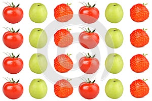 Tomato apple strawberry