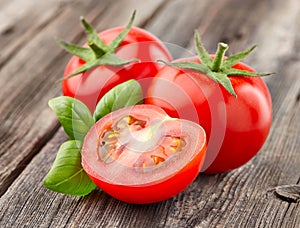 Tomato with basil