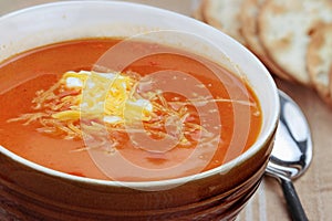 Tomato Bisque with Cheese