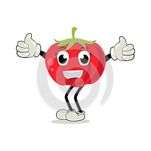 Tomato character, cartoon tomato with many expression, hand and leg