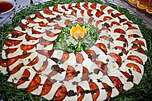 Tomato and cheese apetizer