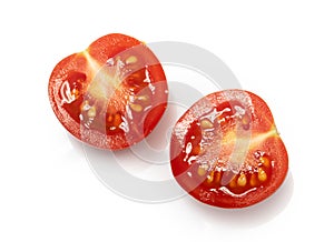 Tomato Cherry isolated on white background top view