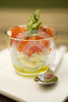 Tomato,cucumber and feta salad