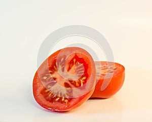 Tomato cut in half