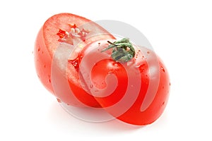 Tomato cut in half