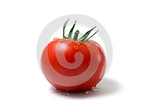 Tomato with drop of water