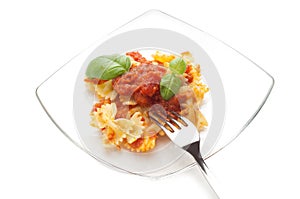 Tomato farfalle