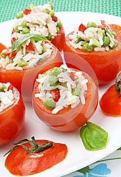 Tomato filled with tuna