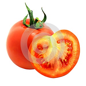 Tomato fresh isolated cut