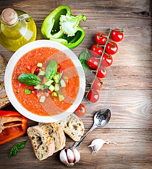 Tomato gazpacho soup