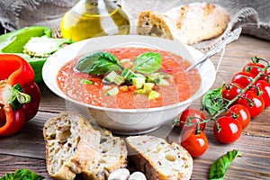 Tomato gazpacho soup