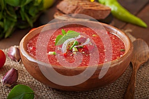 Tomato gazpacho soup