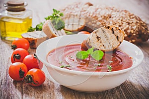 Tomato gazpacho soup