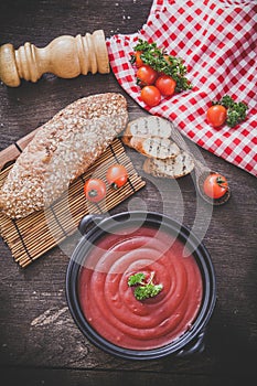 Tomato gazpacho soup