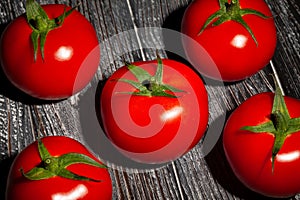 tomato group on wood