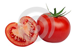 Tomato isolated on white