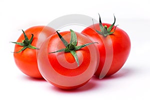 Tomato in isolated white background