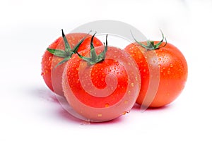 Tomato in isolated white background