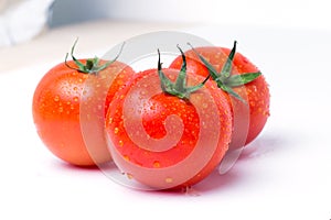 Tomato in isolated white background