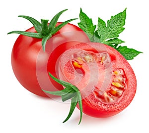 Tomato isolated on white background