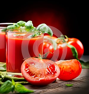 Tomato Juice and Fresh Tomatoes