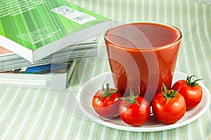 Tomato juice in glass