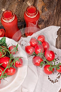 Tomato juice (tomato smoothie) - healthy beverage, refreshing drink