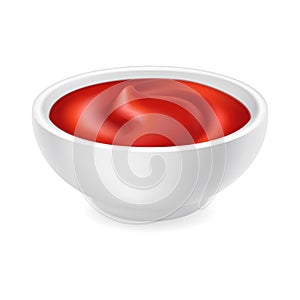 Tomato ketchup in a bowl