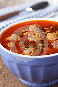 Tomato meatball soup