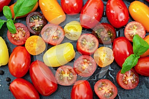 Tomato Mix In Different Shapes And Colours