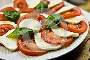 Tomato and mozarella salad photo