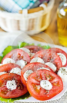 Tomato and mozarella salad