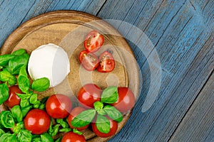 Tomato mozza basil