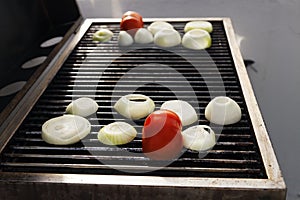 Tomato & Onions on the Grill