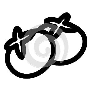 Tomato Outline bold Vector Icon which can be easily modified or Edited