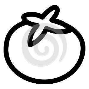 Tomato Outline bold Vector Icon which can be easily modified or Edited