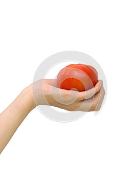 Tomato in the palm of your hand