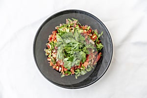 Tomato salad with parsley