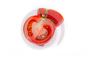 Tomato Slice Cut Cross Section Seed Cooking Fresh Vegetable Text