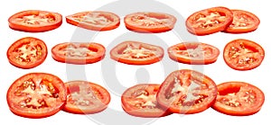 Tomato slice isolated