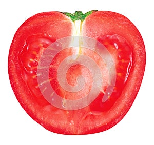 Tomato slice isolated