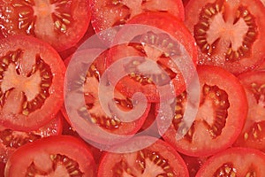 Tomato slices background