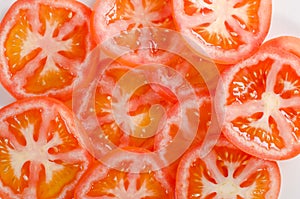 Tomato slices background