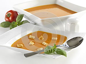 Tomato soup with basil