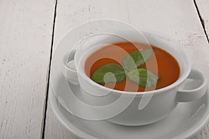 Tomato soup with basil