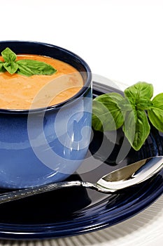 Tomato Soup Basil Spoon