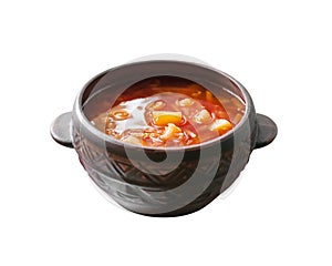 Tomato soup with cabbage and cauliflower