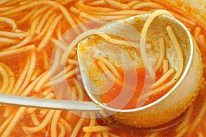 Tomato soup close-up