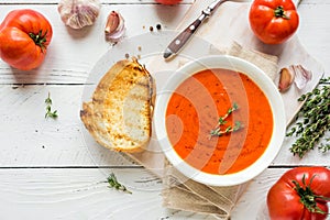 Tomato Soup with grilled cheese